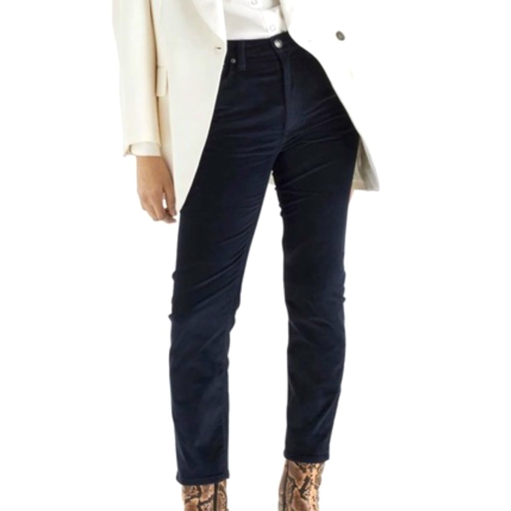 Rag & bone Wren High Rise Slim Straight Corduroy | Salute (Navy) | Size 26